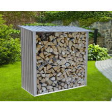 Brændeskur - brændeskur, galvaniseret stål - 163 x 154 x 88 cm