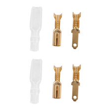 400Pcs/100Pairs Female Male Spade Crimp Terminals Sleeve Wire Wrap Connector for 22-16 Awg 2.8Mm