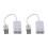 2X 3.5mm Microphone Earphone Socket USB 2.0 Sound Card Speaker Audio Adapter White 1