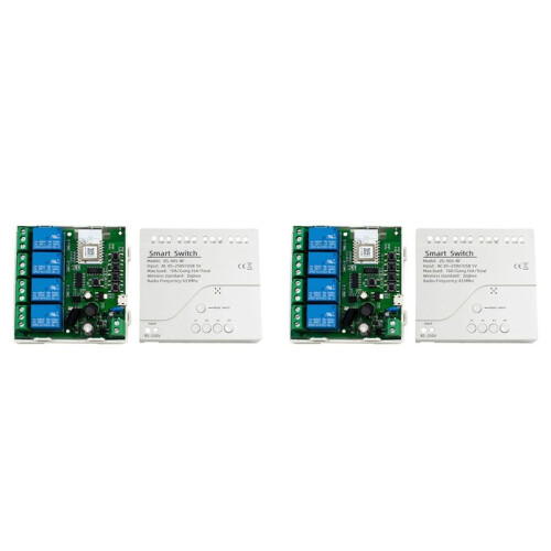 2X 4CH Tuya Zigbee   Module 85-250V Relay  Home Remote Control Works com Gateway para Alexa  Home