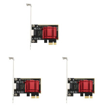 3X 2,5 G PCI-E zu RJ45 Netzwerkkarte WLAN-Empfänger Gigabit Diskless Netzwerkkarte Ethernet 2500 Mbit/S 2,5 Gbit/S für PC