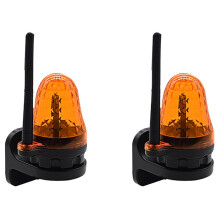 2X Universal 12V-265V LED Signal Alarm Light Strobe Flashing Light Wall Mount Emergency Warning Lamp for Gate Opener