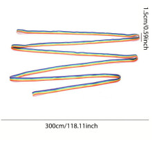 Corde à sauter chinoise 1 pièce, cordes chinoises élastiques, bande arc-en-ciel française pour intérieur et extérieur