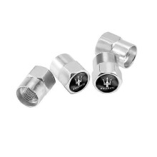 (B Silver) 4Pcs Car Tyre Air Stems Caps Metal Dust Proof Covers For Maserati Ghibli MC20 GranTurismo GranCabrio Quattroporte Levante Coupe MAISI