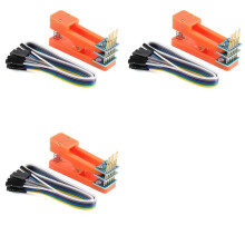 3X Test Stand PCB Clip 2.54mm Spacing Clamp Burning Fixture Probe Pogo Pin Download Program Burn 6P Cable