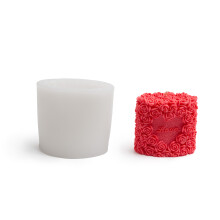 Silikone lysform roser kærlighed 8,7x6x8,3 cm