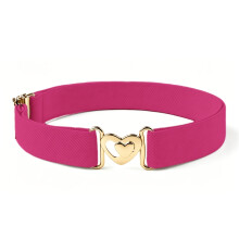 (Rose Red) 1 stuk elastische riem, verstelbare riem, flexibele elastische comfortabele tailleband, hartvormige riem voor kinderen,