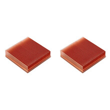2st 40x40x11mm Zuiver Koperen Koelrib, Doe-Het-Zelf Koelradiator voor Elektronische Chip (IC) Koeling