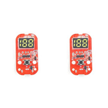 2X Placa de Driver PCB de Exibição de Energia 0-100 para Lanterna de Pesca, Peças de Reparo Faça Você Mesmo, Função de Carregamento Tipo C