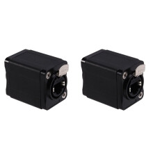 2PCS RJ45 Feedthrough Coupler, CAT6 STP Shielded Female Straight Coupler Converter Ethernet Extension Adapter A