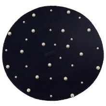 (Navy) Elegant Wool Pearls Beads Berets For Women Warm Winter Hats Skullies Beanies Vintage Cashmere Female Flat Hats Solid Caps