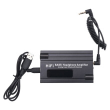 HiFi Headphone Amplifier Portable HiFi Earphone Amp with Bass Volume Control for MP3/MP4/Phones/Digital Player
