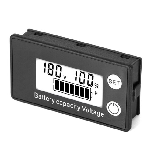 2X LCD Liquid Crystal 8-100V Voltmeter Battery Car Power Detection Digital Lithium Battery Capacity Display Module,A 1