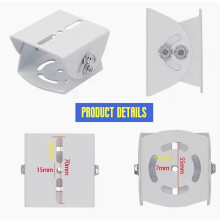 2X Supporto di Montaggio per Telecamera di Sorveglianza CCTV Regolabile 2D con Testa A Becco D'Anatra, Giunto Universale, Adattatore per Barra