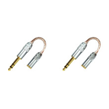 2X Cavo Adattatore Audio da 4,4 mm Femmina A 6,35 mm Maschio A Femmina HIFI Decodifica Audio Stereo HiFi Bilanciamento Conversione Cavo