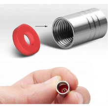 (A Red) 4Pcs Car Tyre Air Stems Caps Metal Dust Proof Covers For Maserati Ghibli MC20 GranTurismo GranCabrio Quattroporte Levante Coupe MAISI