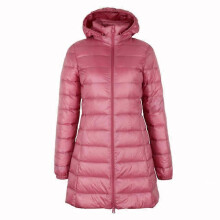 (xL, pink) NewBang Plus 8XL 7XL Ladies Coats Long Winter Hat Detachable Down Jacket Ultra Light Down Jacket Women Hooded Female Warm Coat