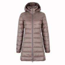 (L, Khaki) NewBang Plus 8XL 7XL Ladies Coats Long Winter Hat Detachable Down Jacket Ultra Light Down Jacket Women Hooded Female Warm Coat
