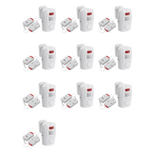 10X Infrared Motion Sensor Alarm - Burglar Alarm with 20 Remote Controls, Suitable for Home/Garages/Shops