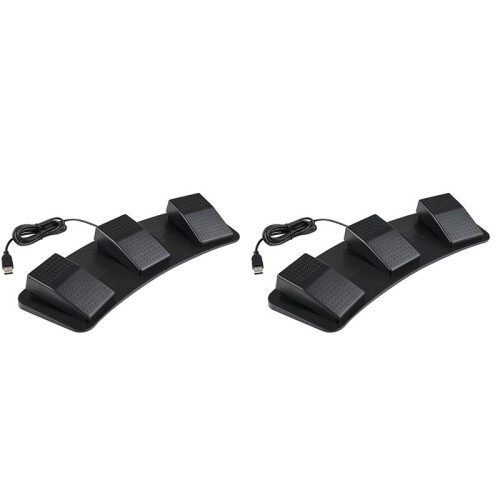 2X USB Triple Foot Switcher Controller Key Customized Keyboard Gaming Multimedia Action Pedal for Computer