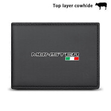 (4) For Ducati Monster 937 821 1PC Top Layer Cowhide Driver's License Sleeve Card Holder For Monster Ducati Motorcycle Accessories