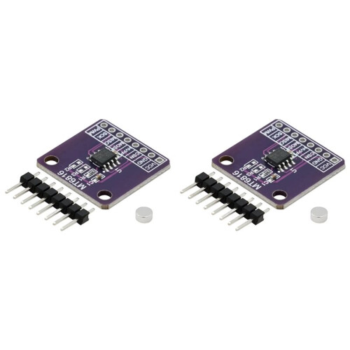 2X MT6816 Magnetic Encoder Module High-Speed and High-Precision Magnetic Induction Angle Measurement Sensor Module