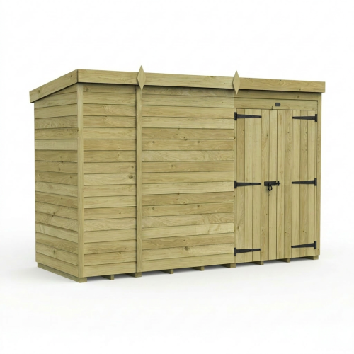 9 x 4 Pent Shed Tanalised (Double Door, No Windows) 1