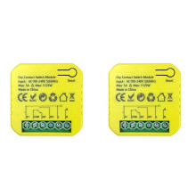 2X Tuya ZigBee Dry Contact Relay 5A App Remote Control Timing DC12/24V AC100-240V Supports Alexa