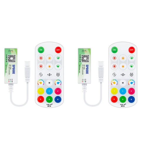 2X SP668E SPI RGB LED Controller 600 IC BT APP 2.4G RF Remote for WS2811 WS2812B DIY Dynamic Effect Pixels Strip Light