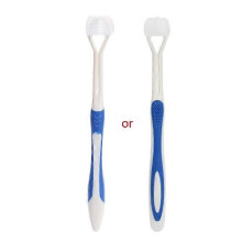 (Blue) 1x 3 Sided Toothbrush Ultrafine Soft Bristle Adult Tooth Brush For Health TeethToothbrushes