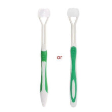 (green) 1x 3 Sided Toothbrush Ultrafine Soft Bristle Adult Tooth Brush For Health TeethToothbrushes