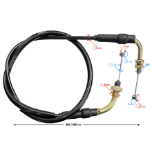 Gaskabel til Sprint/Fighter/Volcano 50 / Euro 5 knallert