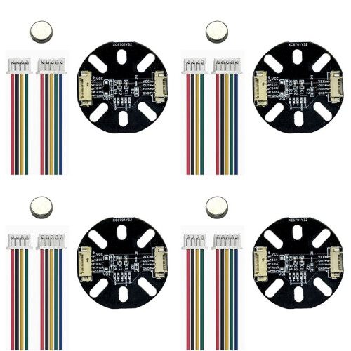 4X MT6701 Magnetic Encoder 14bit High Precision IIC+AB1024 Supports IIC/SSI/PWM/da Communication for Brushless Motor