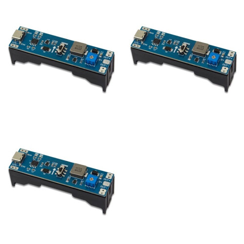 3X 18650 Lithium Battery Charging Discharging Boost Voltage Regulator Module 3.7V to 12V Charging Boost Discharge Module