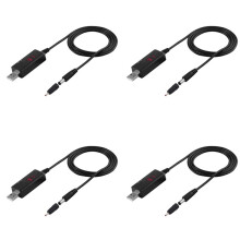 4X USB 5V to 9V 12V Power Cable for Route Charge WIFI Adapter Wire USB Boost Module Converter Via Powerbank USB