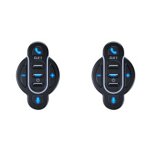 2X Nouveau Contrôleur pour Poignée de Moto DX1 Contrôleur de Casque Sans Fil pour Moto Étanche Contrôle Vocal