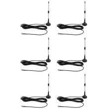 6X 433Mhz 5Dbi Antenna GSM Antenna SMa Male Connector Magnetic Base for Ham Radio,with 3 Meters Cable