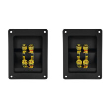 2X Compatibele Aansluiting met Dubbele Bananenstekker voor Subwoofer-Ingang/-Uitgang