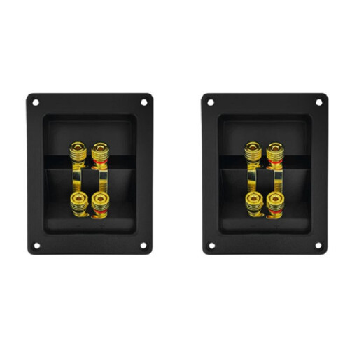 2X Dual Banana Plug Compatible Terminal Cup Connector for Subwoofer Input Output