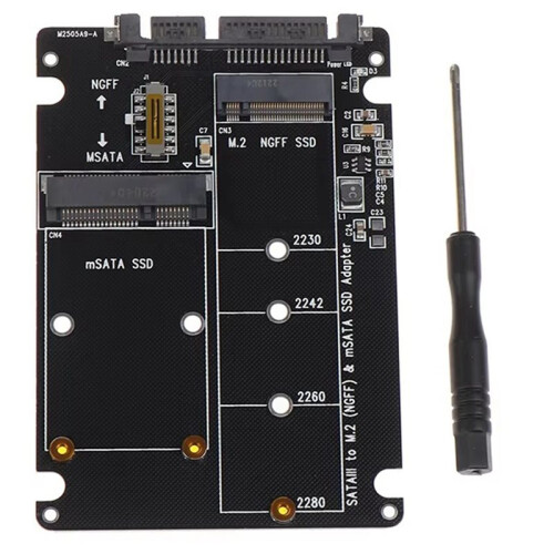 2X NGFF Naar  3 Externe HDD-Behuizing MSATA SSD-Adapter M.2 -Protocoladapterkaart 1