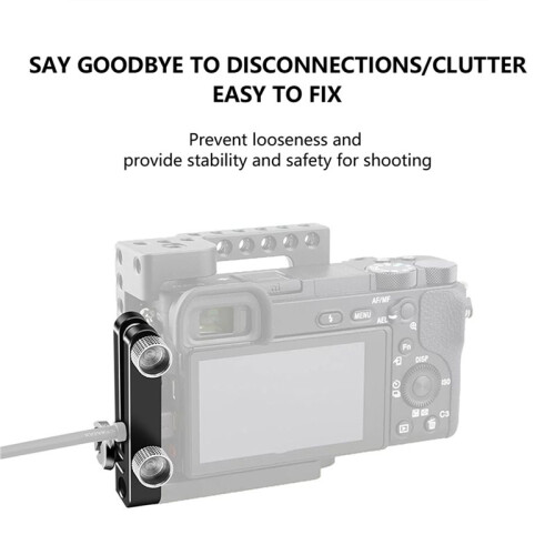 2X Universal Camera -Compatible Cable Clamp DSLR Wire Lock Clamp Photography Cable Clip for   Camera Cage 2