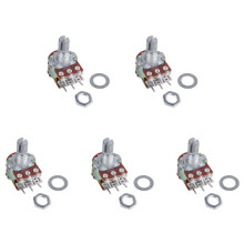 5 StüCke Silber Metall B50K 50 Karat Ohm 6-Pin Dual Trim Potentiometer 3,8 X 2,8 X 1,7 cm
