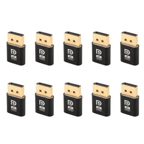 10X 4K  Dummy Plug DP Display Adapter EDID Headless  Emulator Desktop for PC  Video Card
