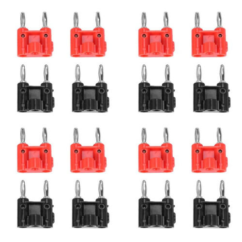 16 Pcs Screw Type Dual Banana Plug Speaker Connectors 436 + Type