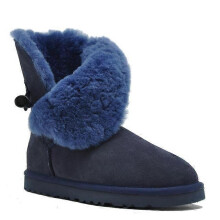 (41, Navy Blue) /Retail High Quality Women's Australia Classic Snow Boots Real Leather Natural Fur Winter Boots Womens Warm Shoes