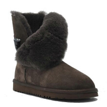 (41, Chocolate) /Retail High Quality Women's Australia Classic Snow Boots Real Leather Natural Fur Winter Boots Womens Warm Shoes