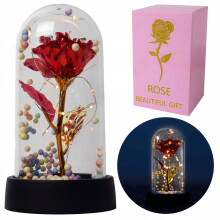 Evig rose i LED-glas