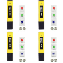 4X Medidor de PH Medidor de PH Digital 0,01 Teste de Qualidade da ÁGua de PH Testador Digital para Cozinha, Aquário, Piscina, Laboratório