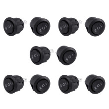 10 X AC 6A / 250V 10A / 125V 3 Pin SPDT ein / AUS / ein 3 Position Rundes Boot Wippschalter