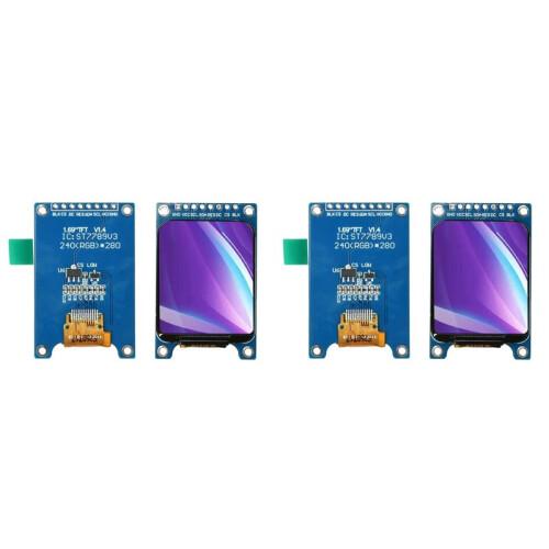2pcs 1.69 Inch TFT LCD Screen Module ST7789V3 SPI Interface,Ultra Thin 240x280 Color Display